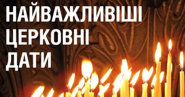 Церковні свята – календар на рік (ІНФОГРАФІКА)