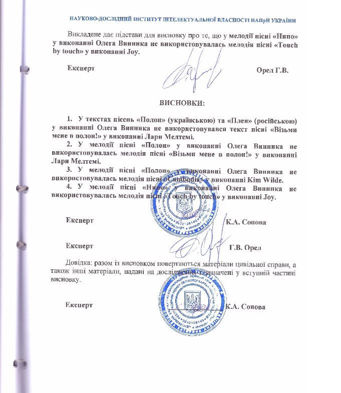 Олега Винника звинуватили у плагіаті – результати експертизи Фото 1