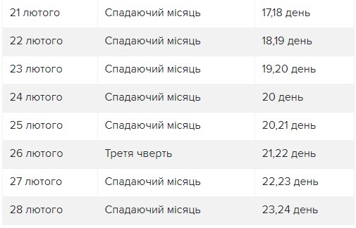 Місячний календар на лютий 2019 Фото 2