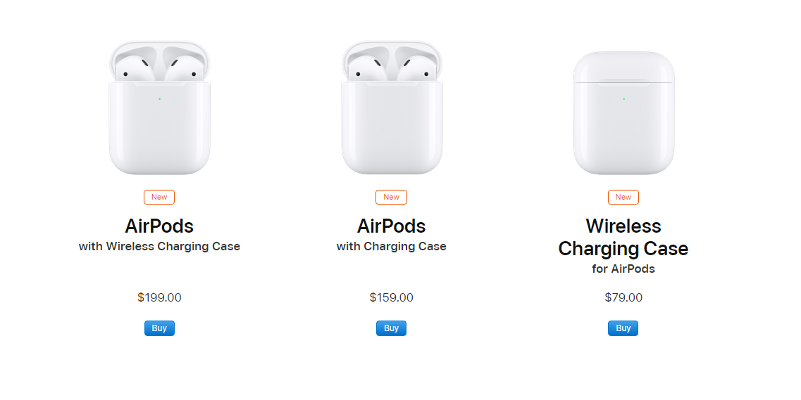 Работают на 50% дольше: Apple представила беспроводные AirPods Фото 1