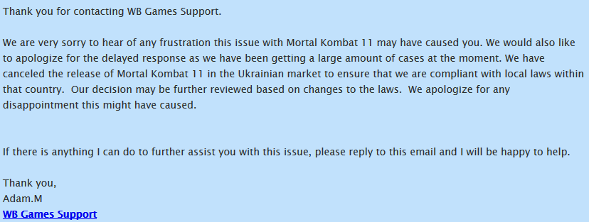 Mortal Kombat 11 відмовилися випускати в Україні Фото 1