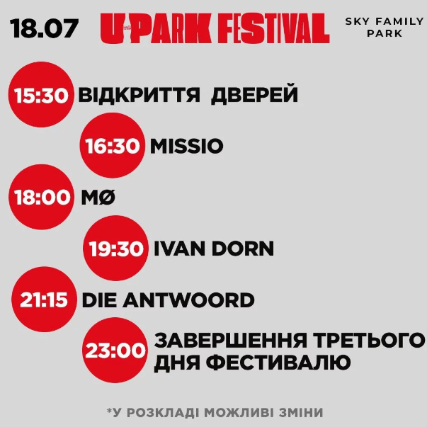 UPark Festival 2019: розклад на 18 липня Фото 1