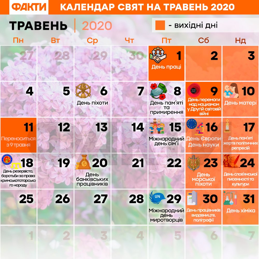Выходные на майские праздники