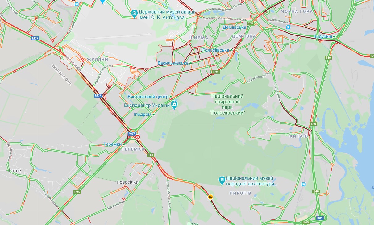 Пробки в Киеве – где затруднено движение 19 мая (ОНЛАЙН-КАРТА) Фото 5