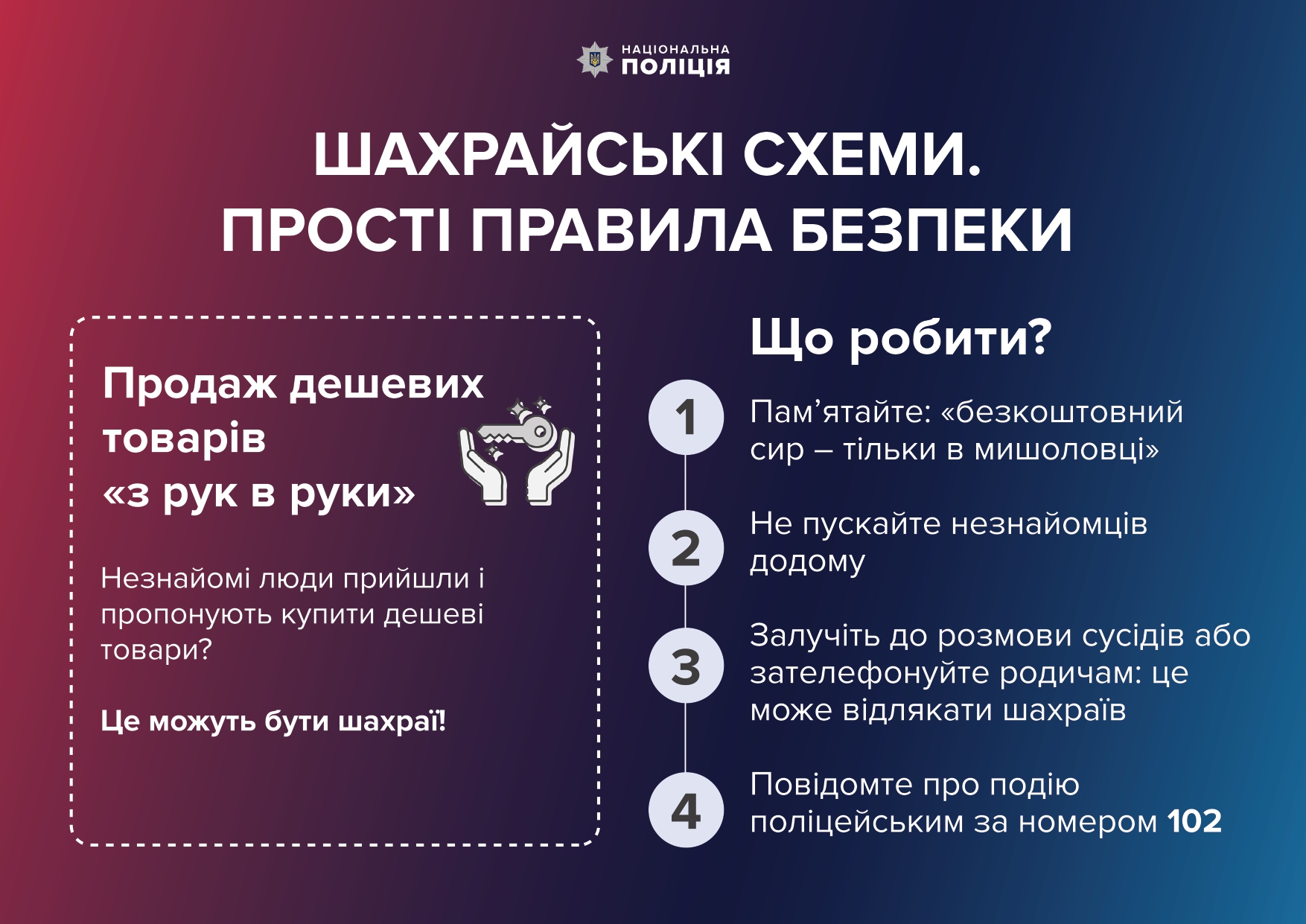 шахраї продаж товарів із рук у руки