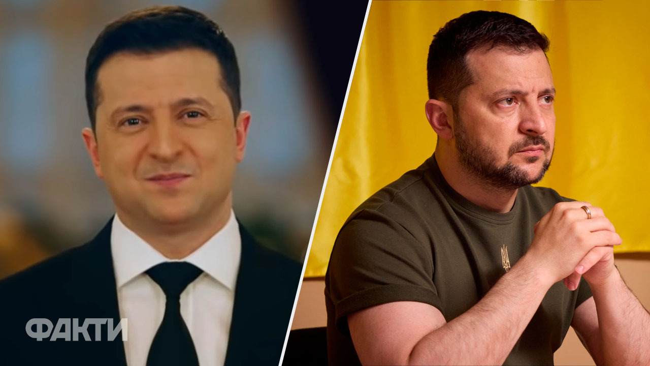 Фото до і після: як змінилися Зеленський, Залужний, Буданов, Резніков за 1,5 року війни Фото 1 Владимир Зеленский